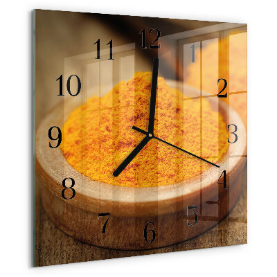 Reloj de vidrio Cúrcuma