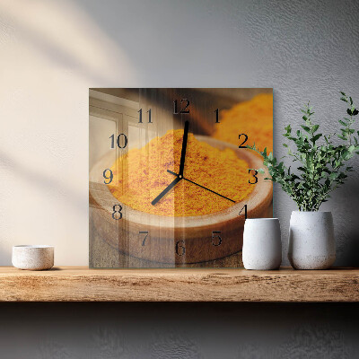 Reloj de vidrio Cúrcuma