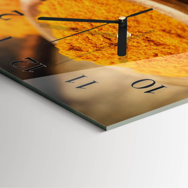 Reloj de vidrio Cúrcuma