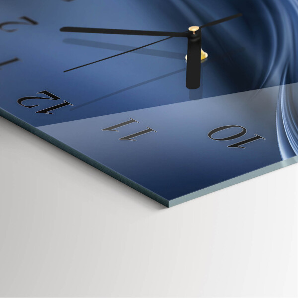 Reloj de vidrio olas azules