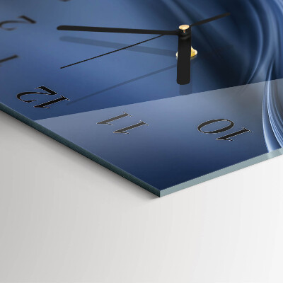 Reloj de vidrio olas azules