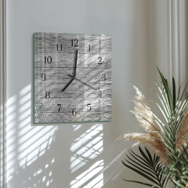 Reloj de vidrio Madera gris