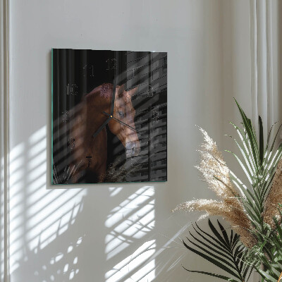 Reloj de vidrio Caballo
