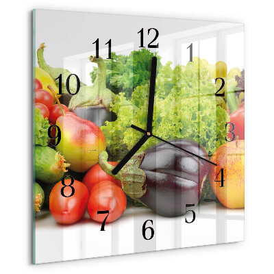 Reloj de vidrio Verduras