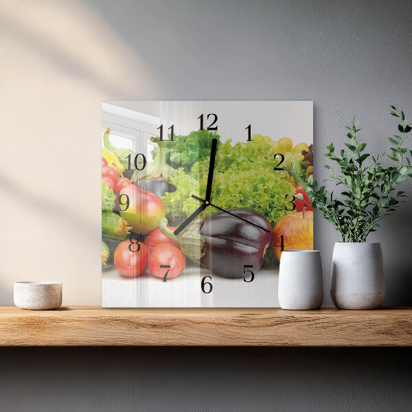 Reloj de vidrio Verduras