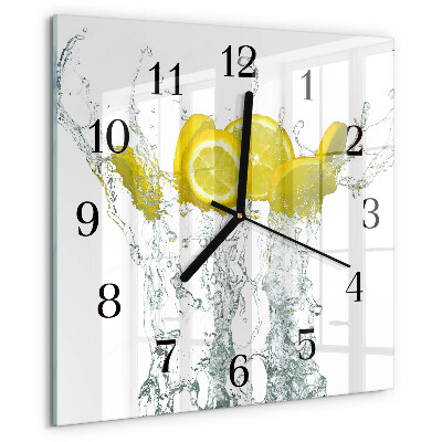 Reloj de vidrio Agua con limón