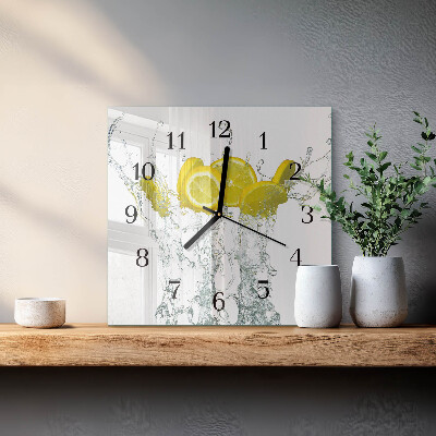 Reloj de vidrio Agua con limón