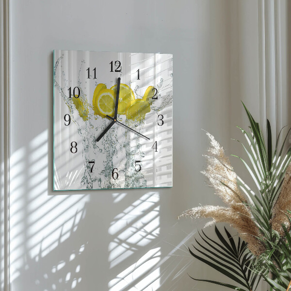 Reloj de vidrio Agua con limón