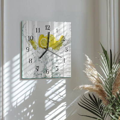 Reloj de vidrio Agua con limón