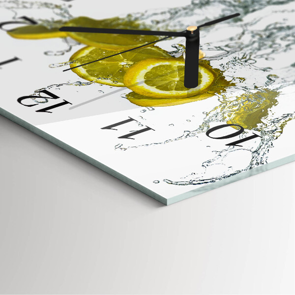 Reloj de vidrio Agua con limón
