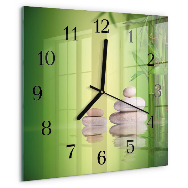 Reloj de vidrio Piedras zen