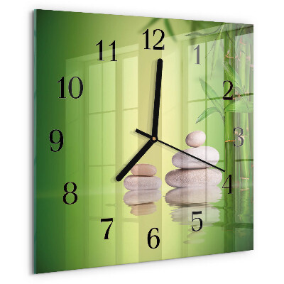 Reloj de vidrio Piedras zen