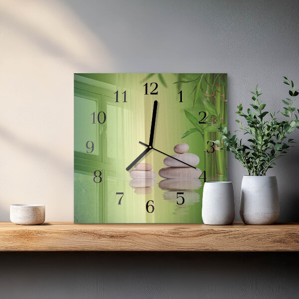 Reloj de vidrio Piedras zen