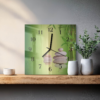 Reloj de vidrio Piedras zen