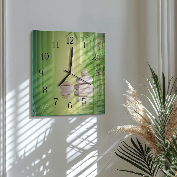 Reloj de vidrio Piedras zen