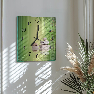 Reloj de vidrio Piedras zen
