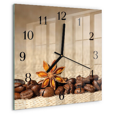 Reloj de vidrio Granos de café