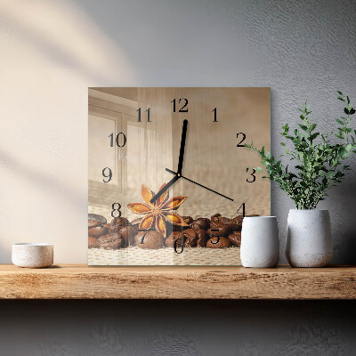 Reloj de vidrio Granos de café