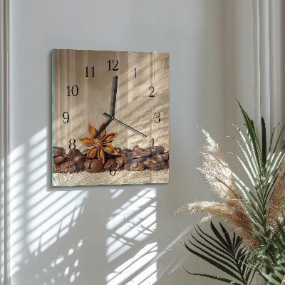 Reloj de vidrio Granos de café