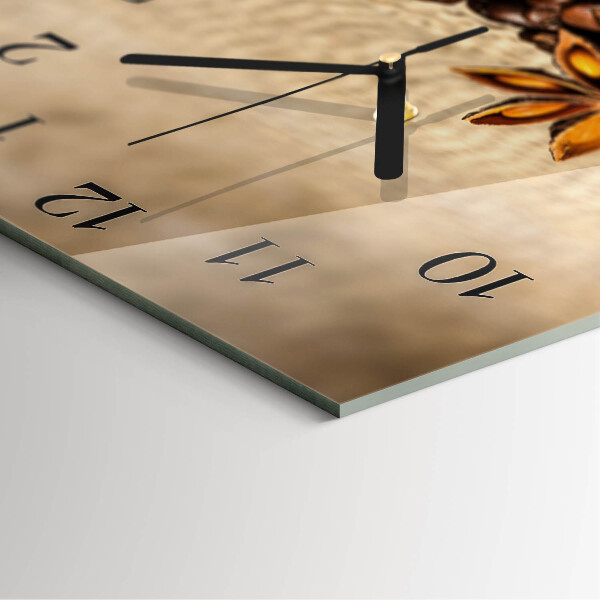 Reloj de vidrio Granos de café
