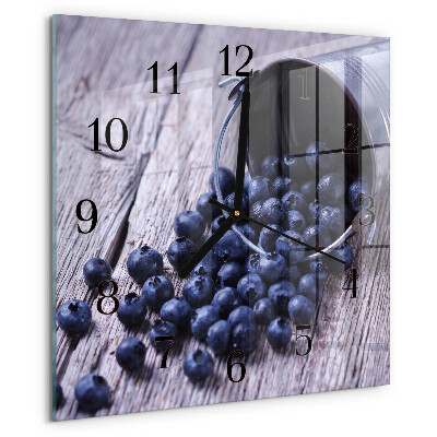 Reloj de vidrio arándanos