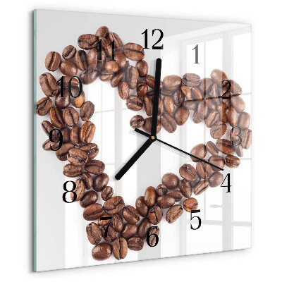 Reloj de vidrio Granos de café