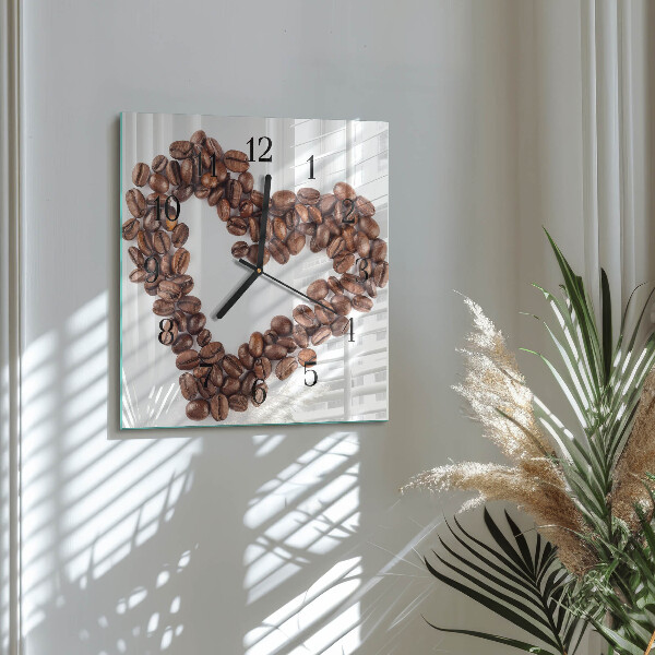 Reloj de vidrio Granos de café