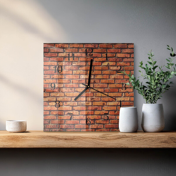 Reloj de vidrio Muro de ladrillo