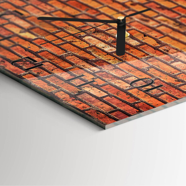 Reloj de vidrio Muro de ladrillo