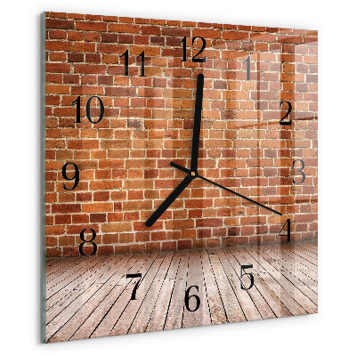 Reloj de vidrio Muro de ladrillo