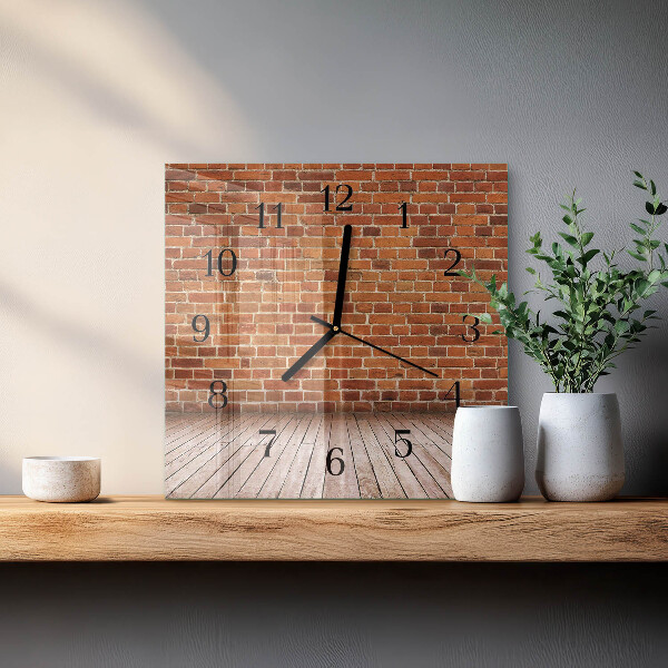 Reloj de vidrio Muro de ladrillo