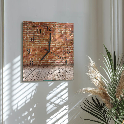 Reloj de vidrio Muro de ladrillo