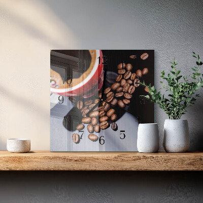 Reloj de vidrio Taza de café