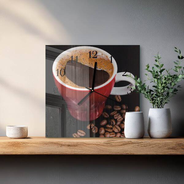 Reloj de vidrio Taza de café