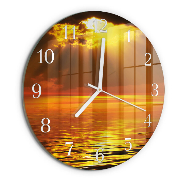 Reloj de pared redondo Atardecer