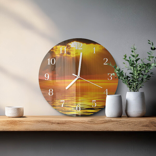 Reloj de pared redondo Atardecer