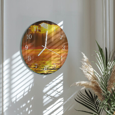 Reloj de pared redondo Atardecer