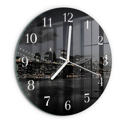 Reloj de pared redondo Puente horizontal