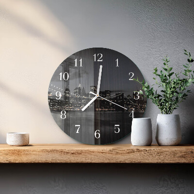 Reloj de pared redondo Puente horizontal
