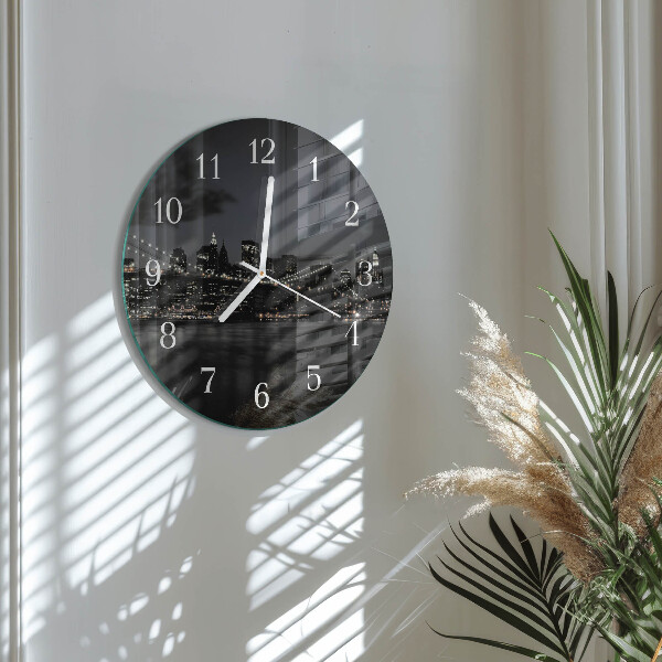 Reloj de pared redondo Puente horizontal