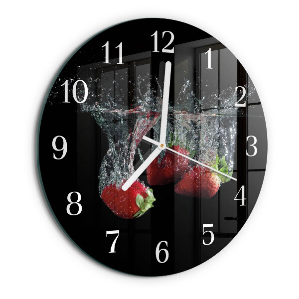 Reloj de pared redondo fresas