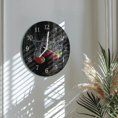 Reloj de pared redondo fresas