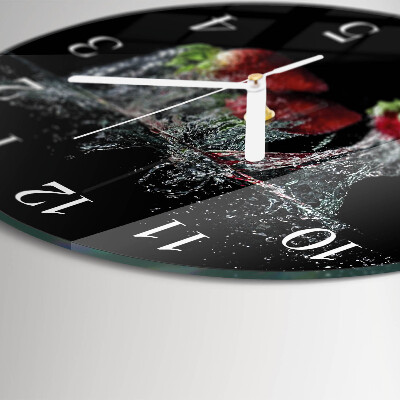 Reloj de pared redondo fresas