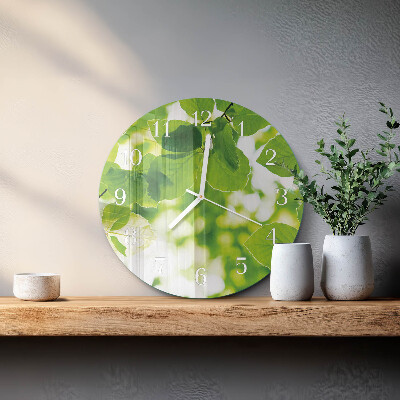 Reloj de pared redondo Hojas
