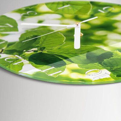 Reloj de pared redondo Hojas