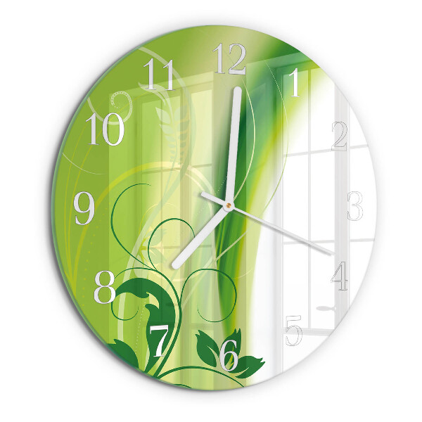 Reloj de pared redondo Patrón de flores