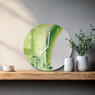 Reloj de pared redondo Patrón de flores