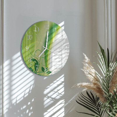 Reloj de pared redondo Patrón de flores