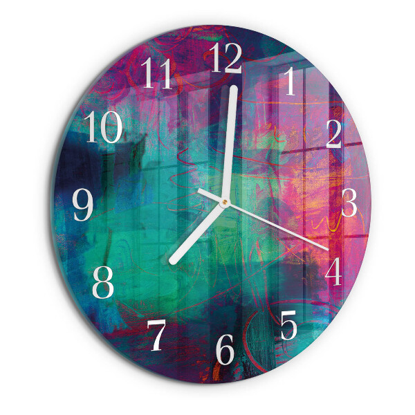 Reloj de pared redondo Pintura colorida