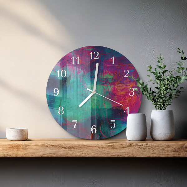 Reloj de pared redondo Pintura colorida